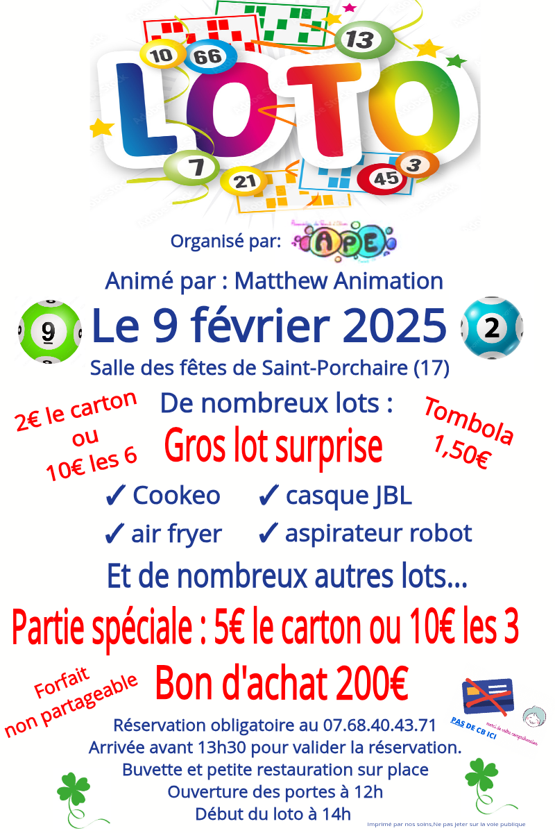 Affiche loto 09/02/2025